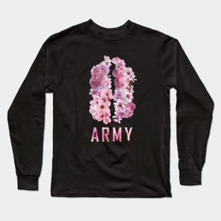 BTS - Wings logo total sakura flowers | Army | Kpop merch Long Sleeve T-Shirt